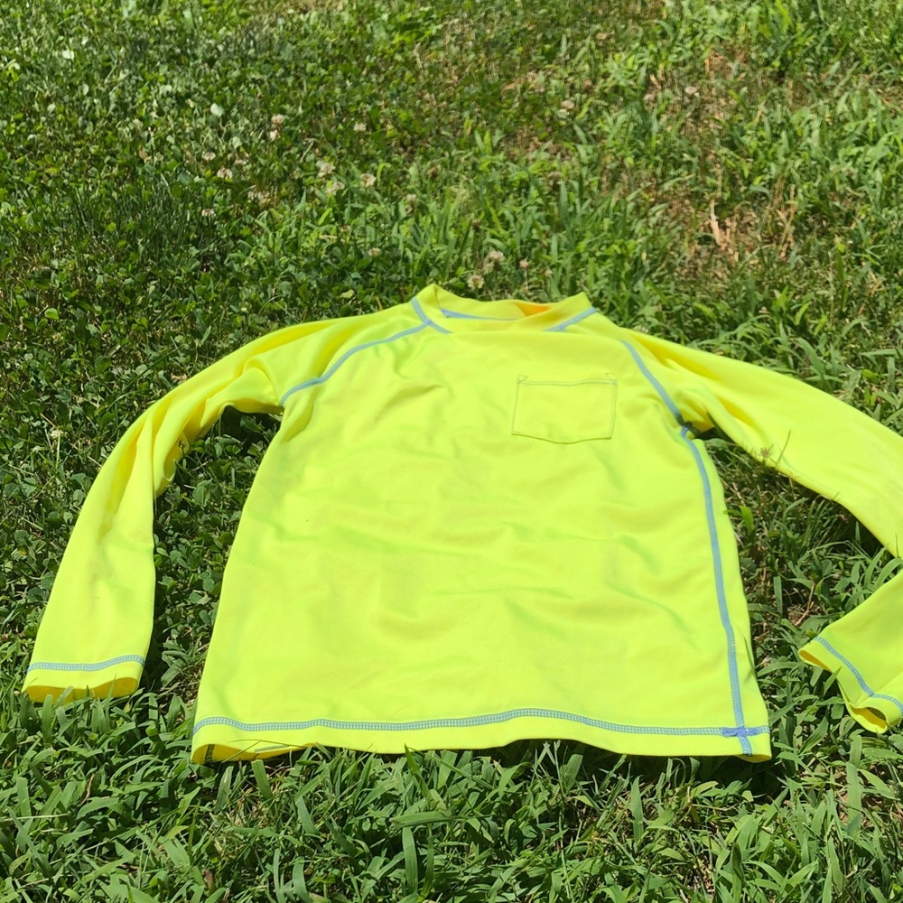 Crewcuts Neon Yellow Long-Sleeve Rash Guard